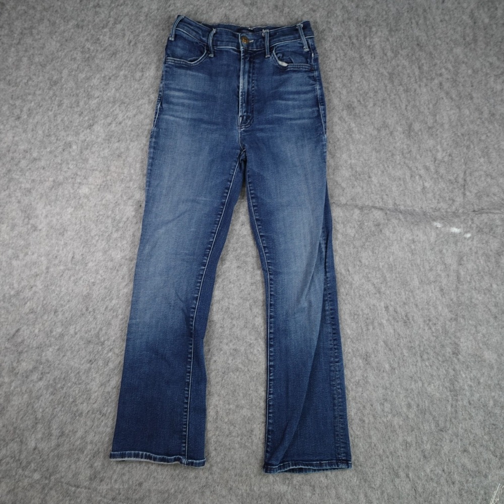 Mother Jeans Women 26 Blue The Hustler Ankle Corner Piece High Rise Flare